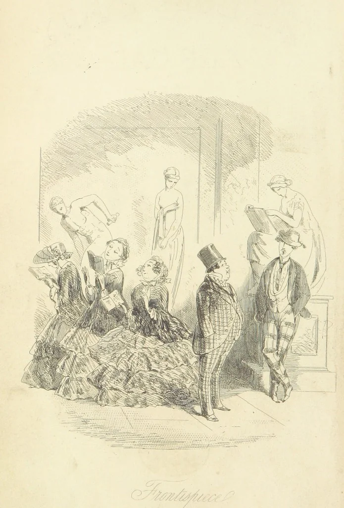 An illustration from The Dodd Family Abroad. ... With illustrations by Phiz [i.e. H. K. Browne, 1854, leaf 10