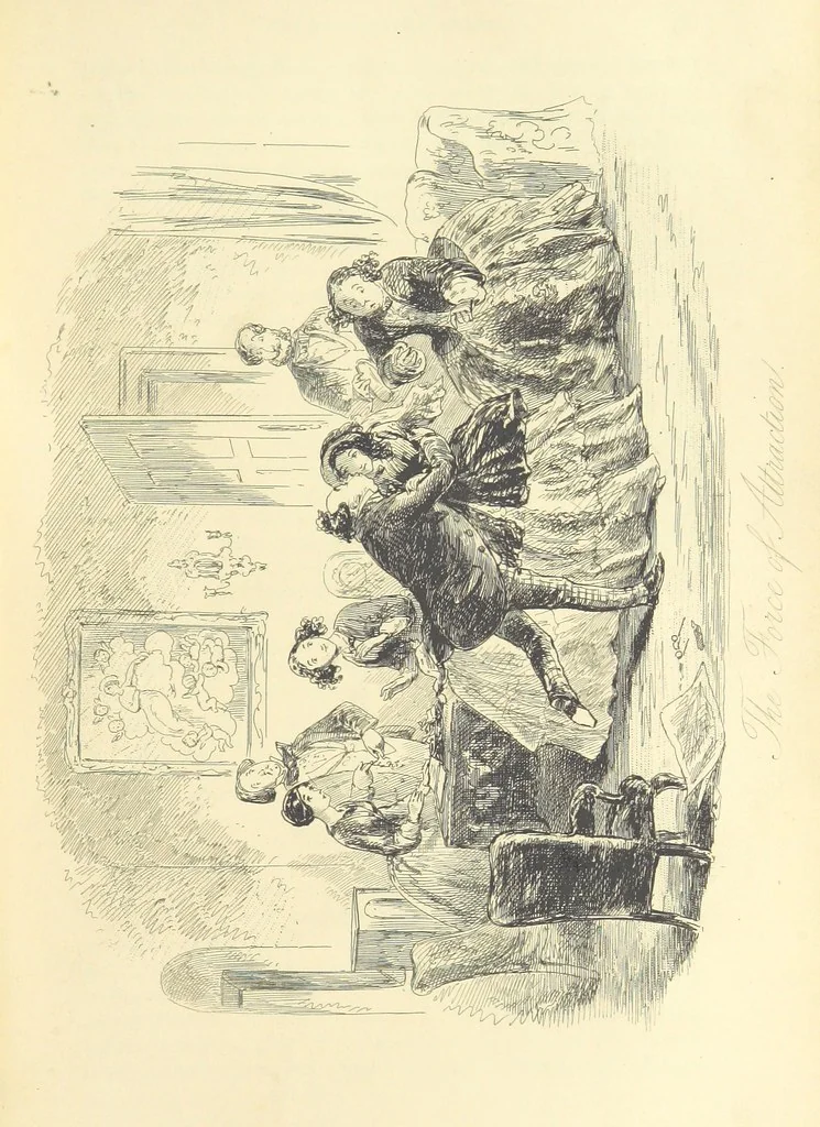 An illustration from The Dodd Family Abroad. ... With illustrations by Phiz [i.e. H. K. Browne, 1854, leaf 177