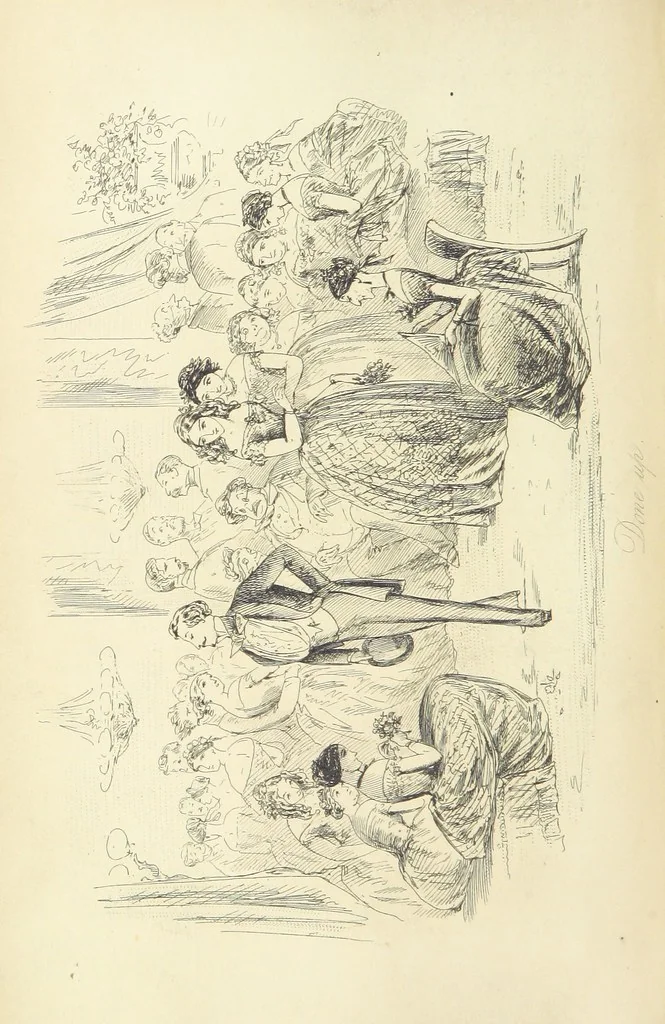 An illustration from The Dodd Family Abroad. ... With illustrations by Phiz [i.e. H. K. Browne, 1854, leaf 326