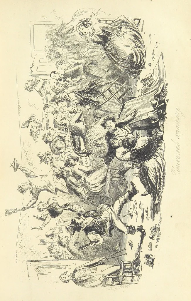 An illustration from The Dodd Family Abroad. ... With illustrations by Phiz [i.e. H. K. Browne, 1854, leaf 363