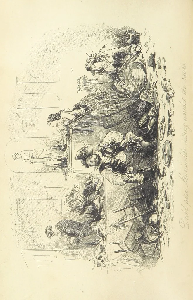 An illustration from The Dodd Family Abroad. ... With illustrations by Phiz [i.e. H. K. Browne, 1854, leaf 366