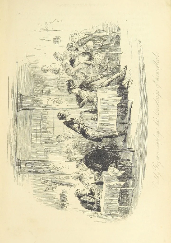 An illustration from The Dodd Family Abroad. ... With illustrations by Phiz [i.e. H. K. Browne, 1854, leaf 39