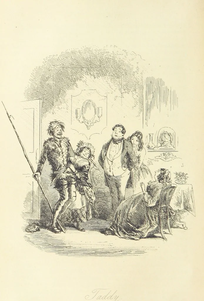 An illustration from The Dodd Family Abroad. ... With illustrations by Phiz [i.e. H. K. Browne, 1854, leaf 448