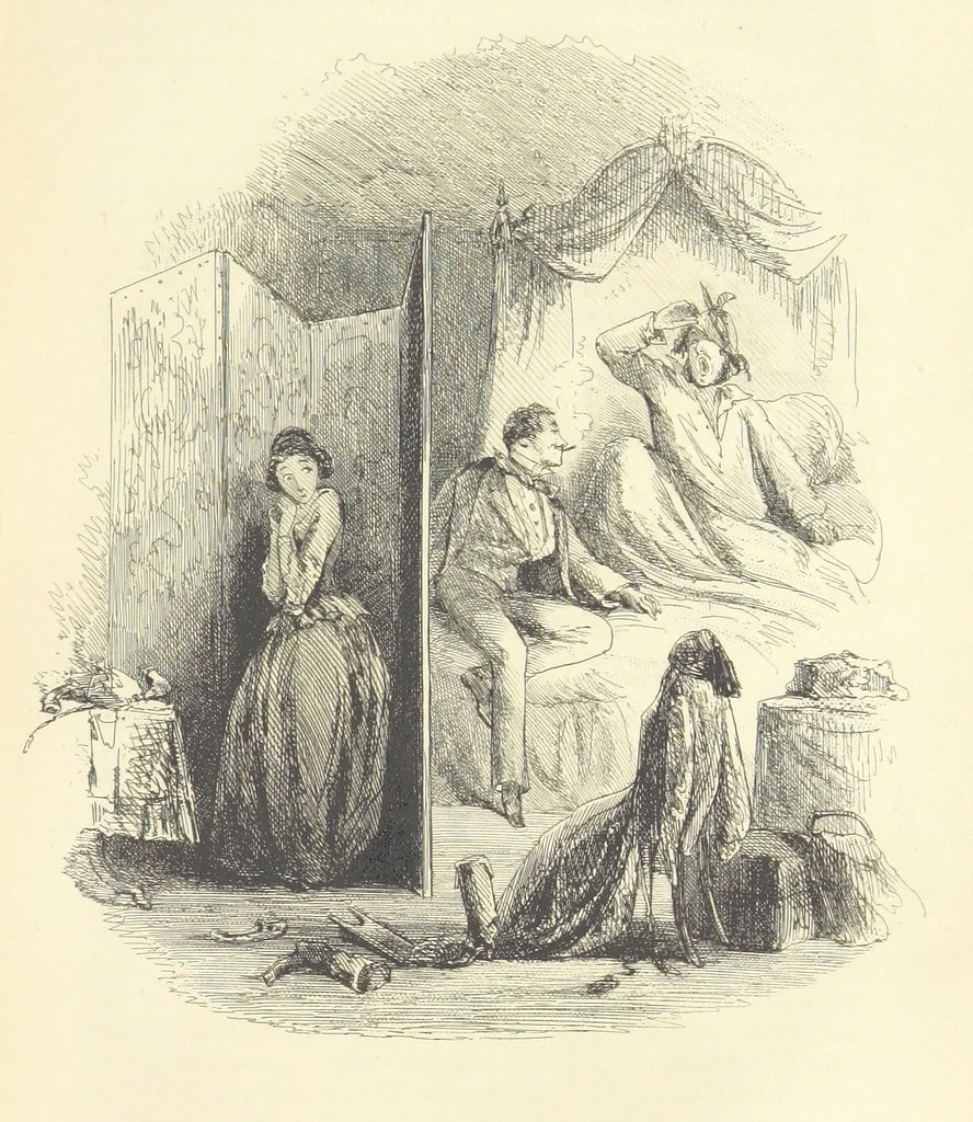 An illustration from The Dodd Family Abroad. ... With illustrations by Phiz [i.e. H. K. Browne, 1854, leaf 465