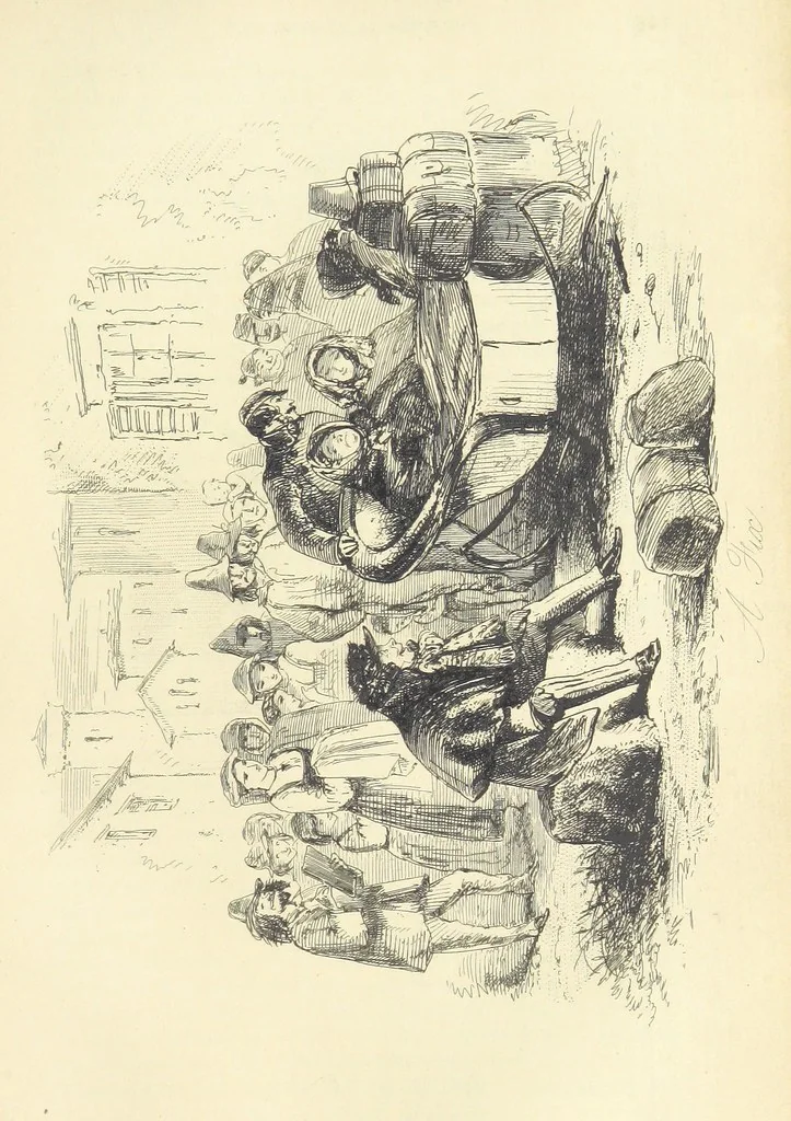 An illustration from The Dodd Family Abroad. ... With illustrations by Phiz [i.e. H. K. Browne, 1854, leaf 529