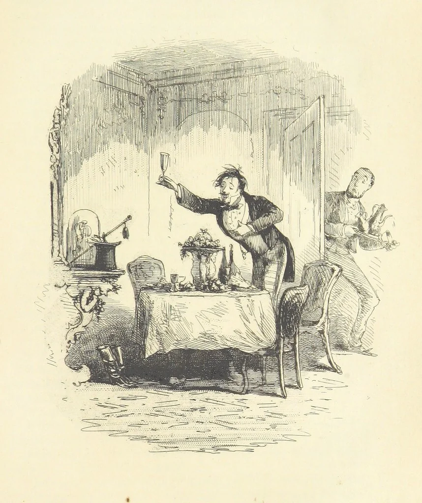 An illustration from The Dodd Family Abroad. ... With illustrations by Phiz [i.e. H. K. Browne, 1854, leaf 533