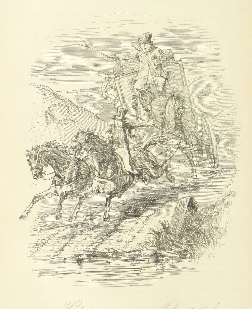 An illustration from The Dodd Family Abroad. ... With illustrations by Phiz [i.e. H. K. Browne, 1854, leaf 588