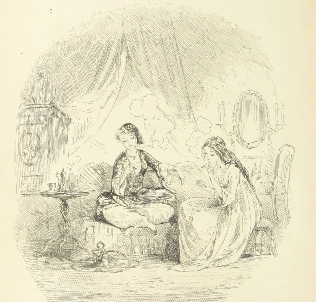 An illustration from The Dodd Family Abroad. ... With illustrations by Phiz [i.e. H. K. Browne, 1854, leaf 600