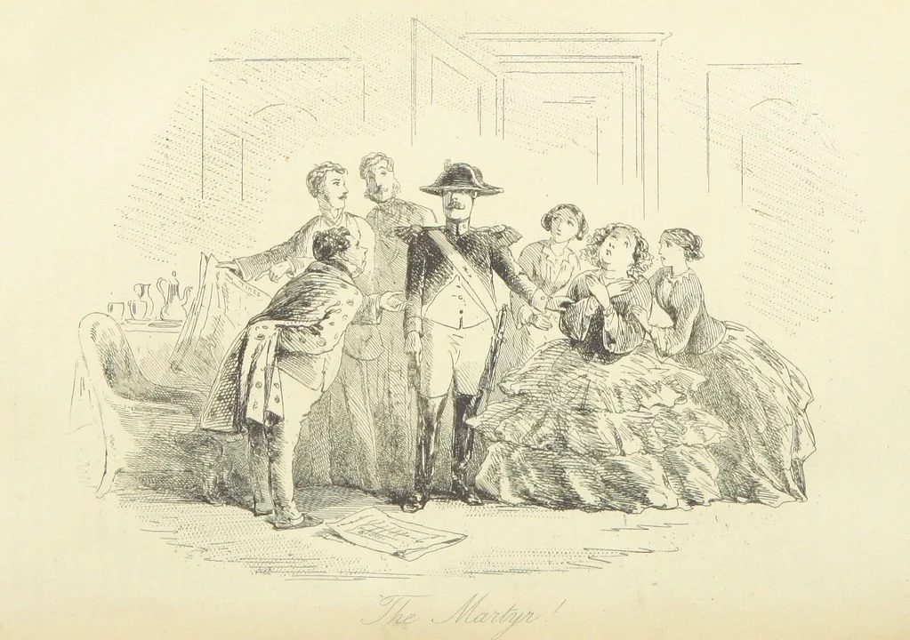 An illustration from The Dodd Family Abroad. ... With illustrations by Phiz [i.e. H. K. Browne, 1854, leaf 660