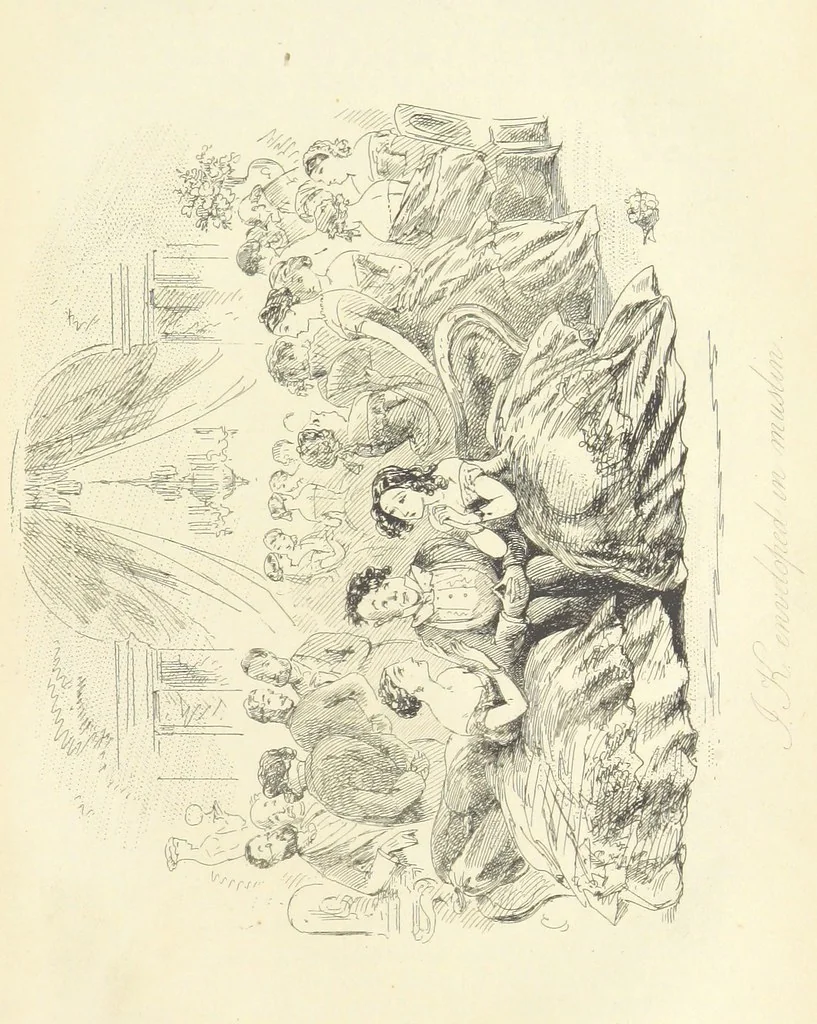 An illustration from The Dodd Family Abroad. ... With illustrations by Phiz [i.e. H. K. Browne, 1854, leaf 667