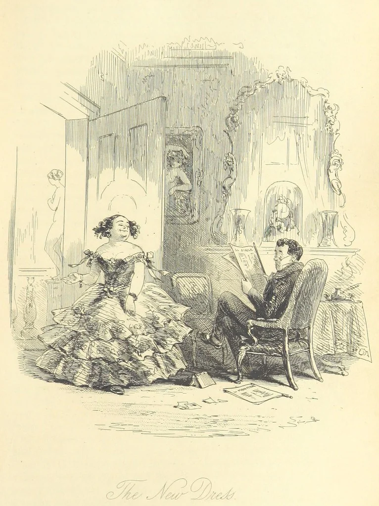 An illustration from The Dodd Family Abroad. ... With illustrations by Phiz [i.e. H. K. Browne, 1854, leaf 71
