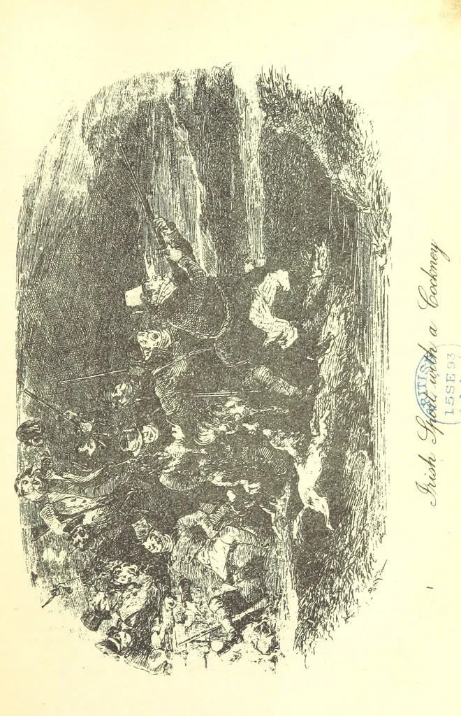 An illustration from Jack Hinton, etc, 1893, leaf 177