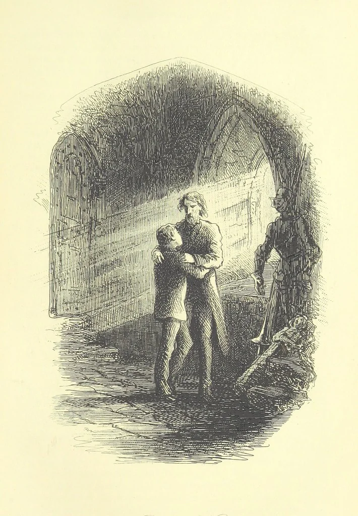 An illustration from Luttrell of Arran. ... With illustrations by “Phiz” [i.e. H. K. Browne, 1865, leaf 199