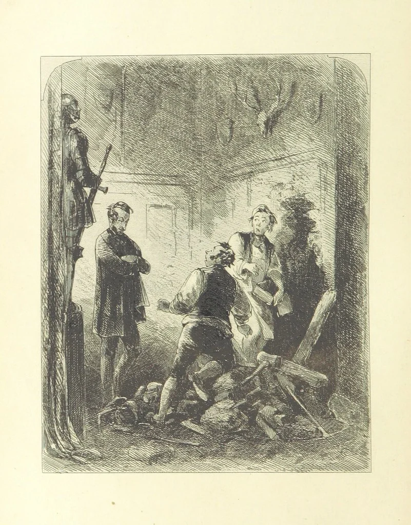 An illustration from Roland Cashel. With illustrations by Phiz [i.e. H. K. Browne, 1850, leaf 326