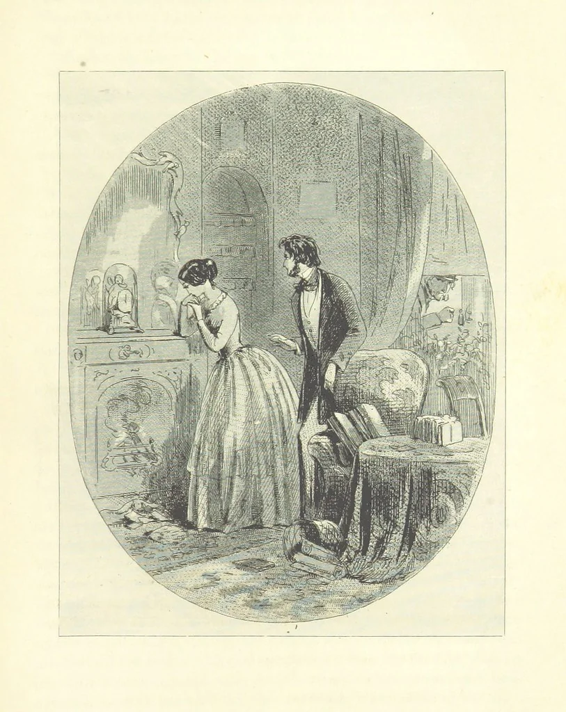 An illustration from Roland Cashel. With illustrations by Phiz [i.e. H. K. Browne, 1850, leaf 509