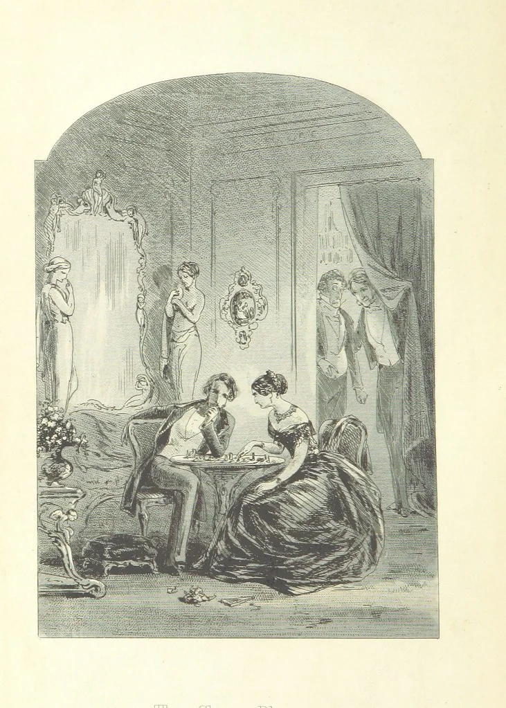 An illustration from Roland Cashel. With illustrations by Phiz [i.e. H. K. Browne, 1850, leaf 526