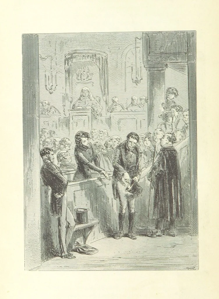 An illustration from Roland Cashel. With illustrations by Phiz [i.e. H. K. Browne, 1850, leaf 638