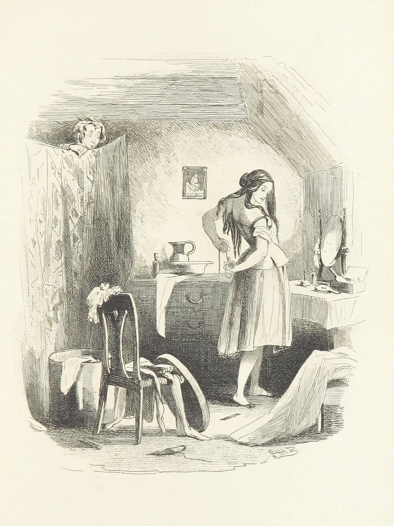 An illustration from Tom Burke of “Ours.” ... With illustrations by Phiz, 1892, leaf 193