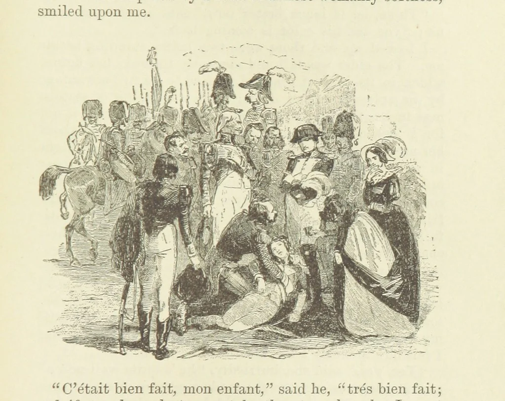 An illustration from Tom Burke of “Ours.” ... With illustrations by Phiz, 1892, leaf 255