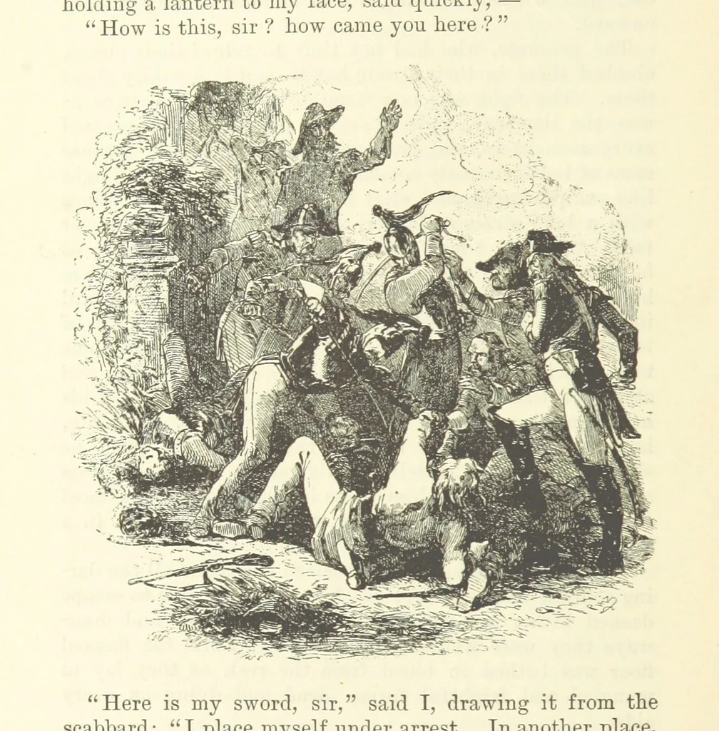 An illustration from Tom Burke of “Ours.” ... With illustrations by Phiz, 1892, leaf 370