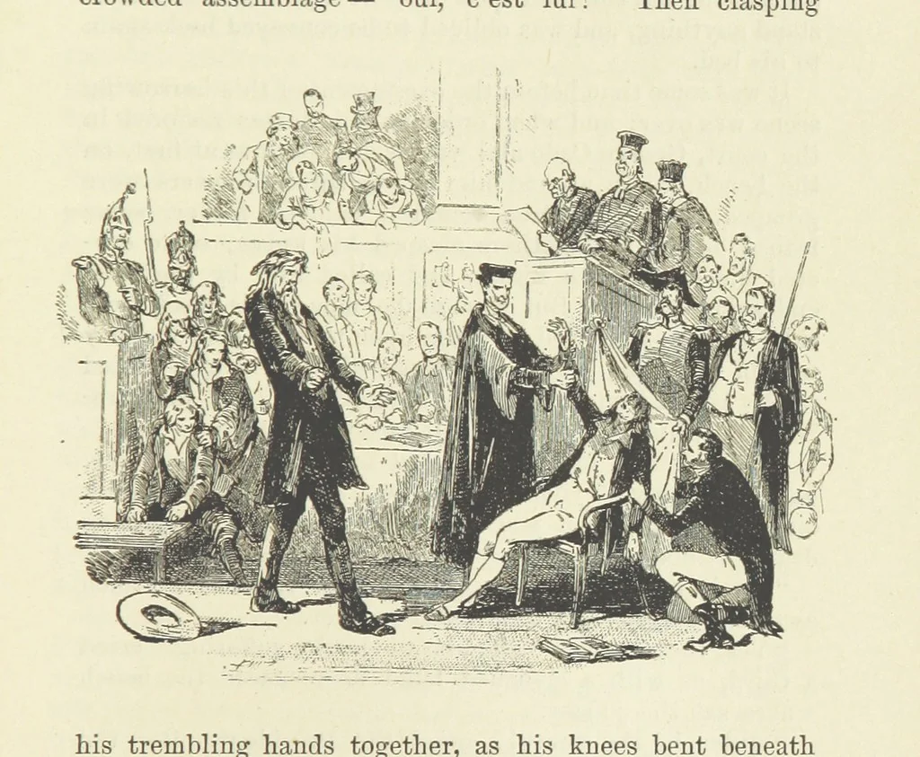 An illustration from Tom Burke of “Ours.” ... With illustrations by Phiz, 1892, leaf 427