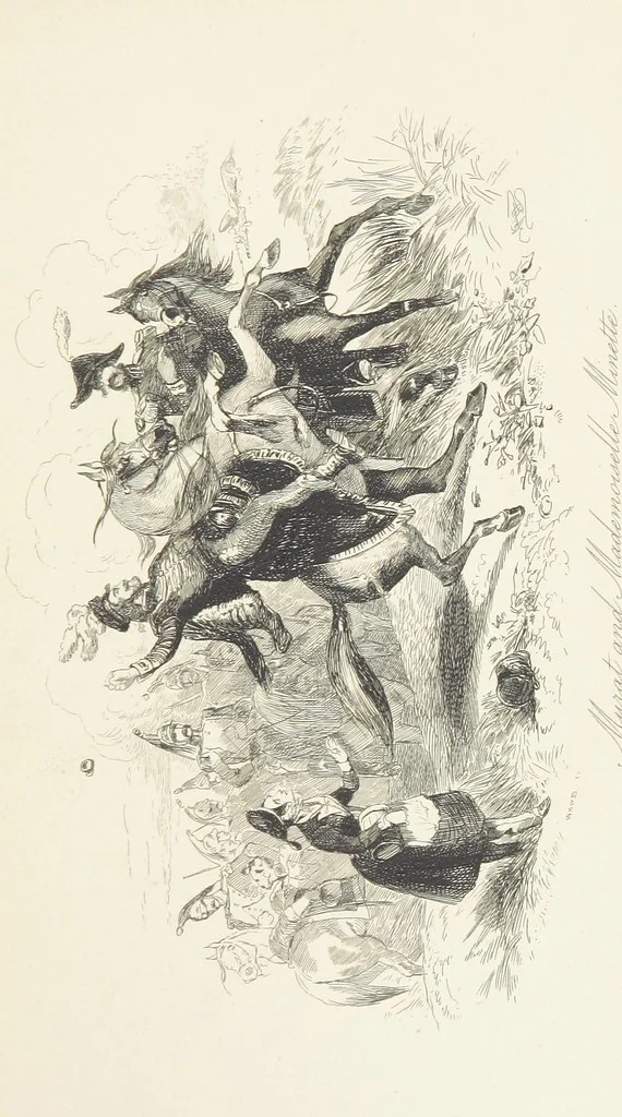 An illustration from Tom Burke of “Ours.” ... With illustrations by Phiz, 1892, leaf 537