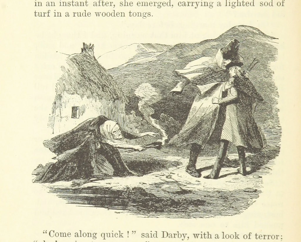 An illustration from Tom Burke of “Ours.” ... With illustrations by Phiz, 1892, leaf 66