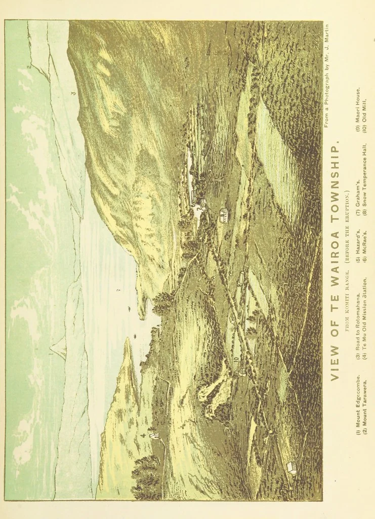 An illustration from A Weird Region. New Zealand lakes, terraces, geysers and volcanoes. [Illustrated, 1887, leaf 49