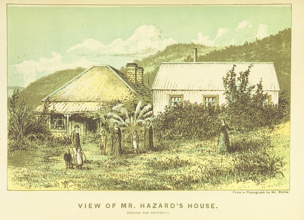 An illustration from A Weird Region. New Zealand lakes, terraces, geysers and volcanoes. [Illustrated, 1887, leaf 51