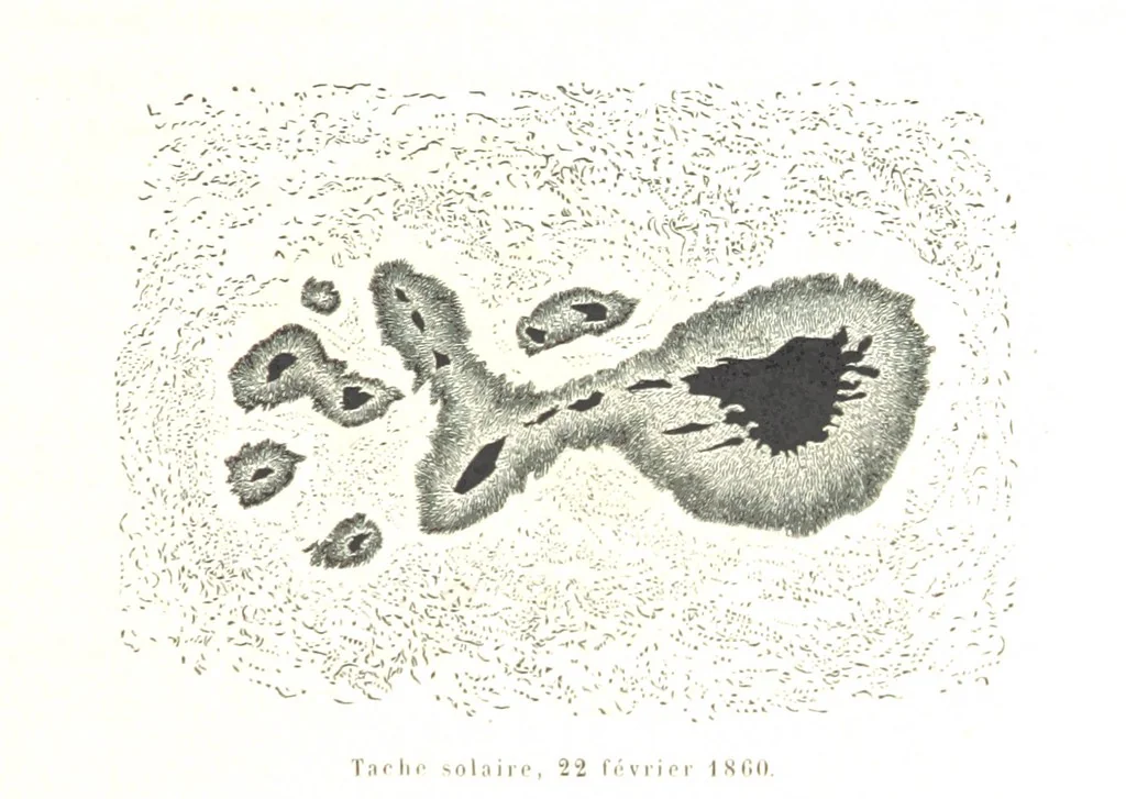 An illustration from L'Espace céleste et la nature tropicale, description physique de l'univers ... préface de M. Babinet, dessins de Yan' Dargent, 1866, leaf 109
