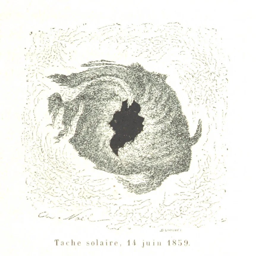 An illustration from L'Espace céleste et la nature tropicale, description physique de l'univers ... préface de M. Babinet, dessins de Yan' Dargent, 1866, leaf 111