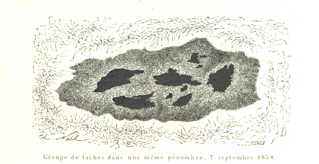 An illustration from L'Espace céleste et la nature tropicale, description physique de l'univers ... préface de M. Babinet, dessins de Yan' Dargent, 1866, leaf 113