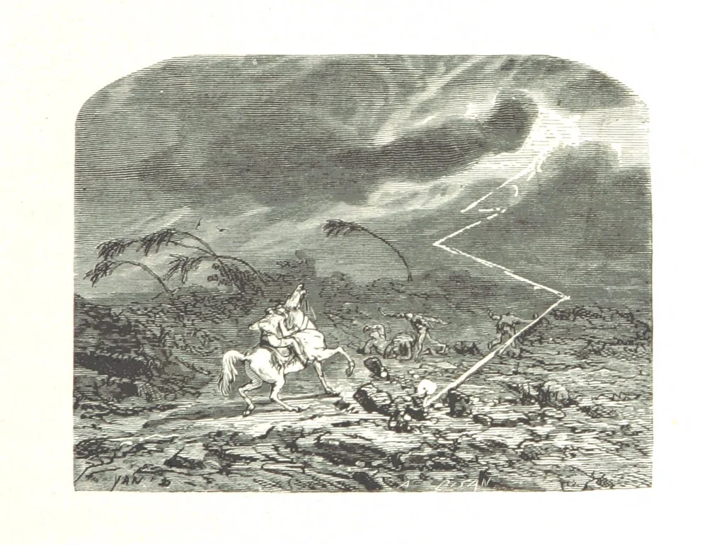 An illustration from L'Espace céleste et la nature tropicale, description physique de l'univers ... préface de M. Babinet, dessins de Yan' Dargent, 1866, leaf 13