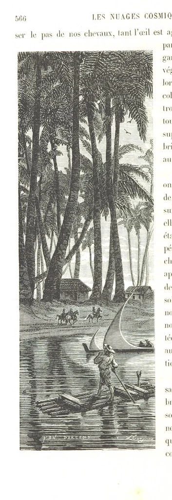 An illustration from L'Espace céleste et la nature tropicale, description physique de l'univers ... préface de M. Babinet, dessins de Yan' Dargent, 1866, leaf 666