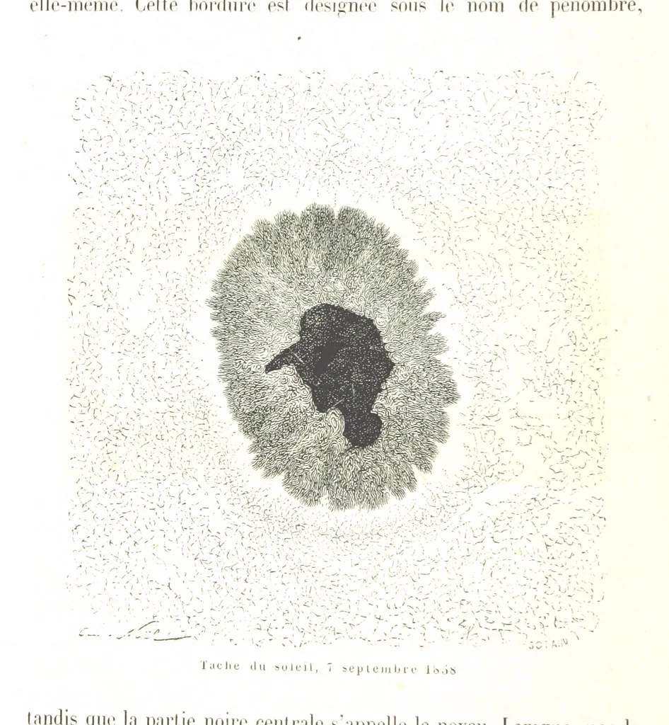 An illustration from L'Espace céleste et la nature tropicale, description physique de l'univers ... préface de M. Babinet, dessins de Yan' Dargent, 1866, leaf 80
