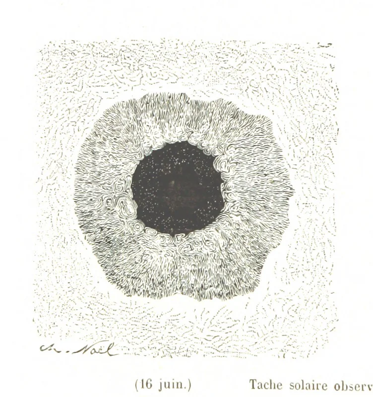 An illustration from L'Espace céleste et la nature tropicale, description physique de l'univers ... préface de M. Babinet, dessins de Yan' Dargent, 1866, leaf 92