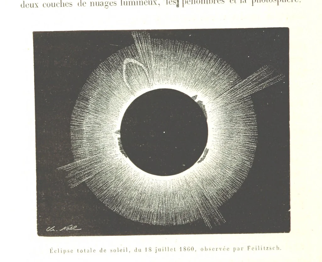 An illustration from L'Espace céleste et la nature tropicale, description physique de l'univers ... préface de M. Babinet, dessins de Yan' Dargent, 1866, leaf 94