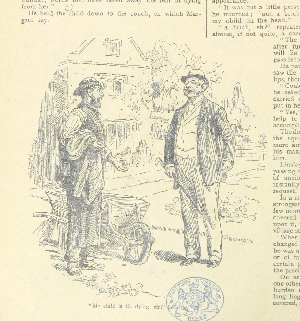 An illustration from Thrilling Life Stories for the Masses, 1892, leaf 110