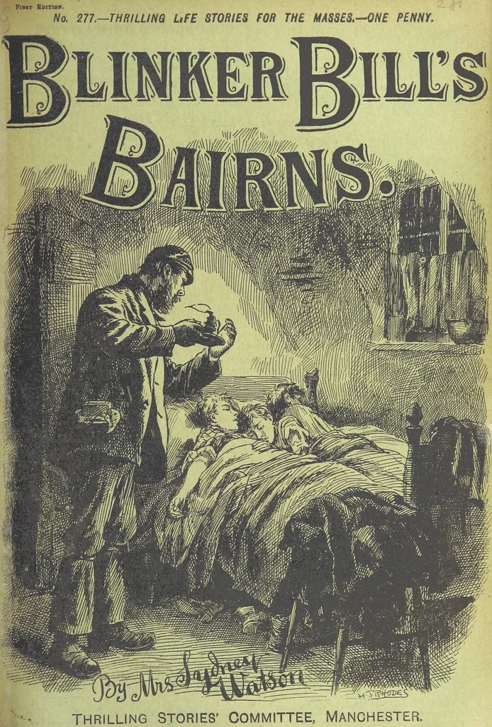 An illustration from Thrilling Life Stories for the Masses, 1892, leaf 127
