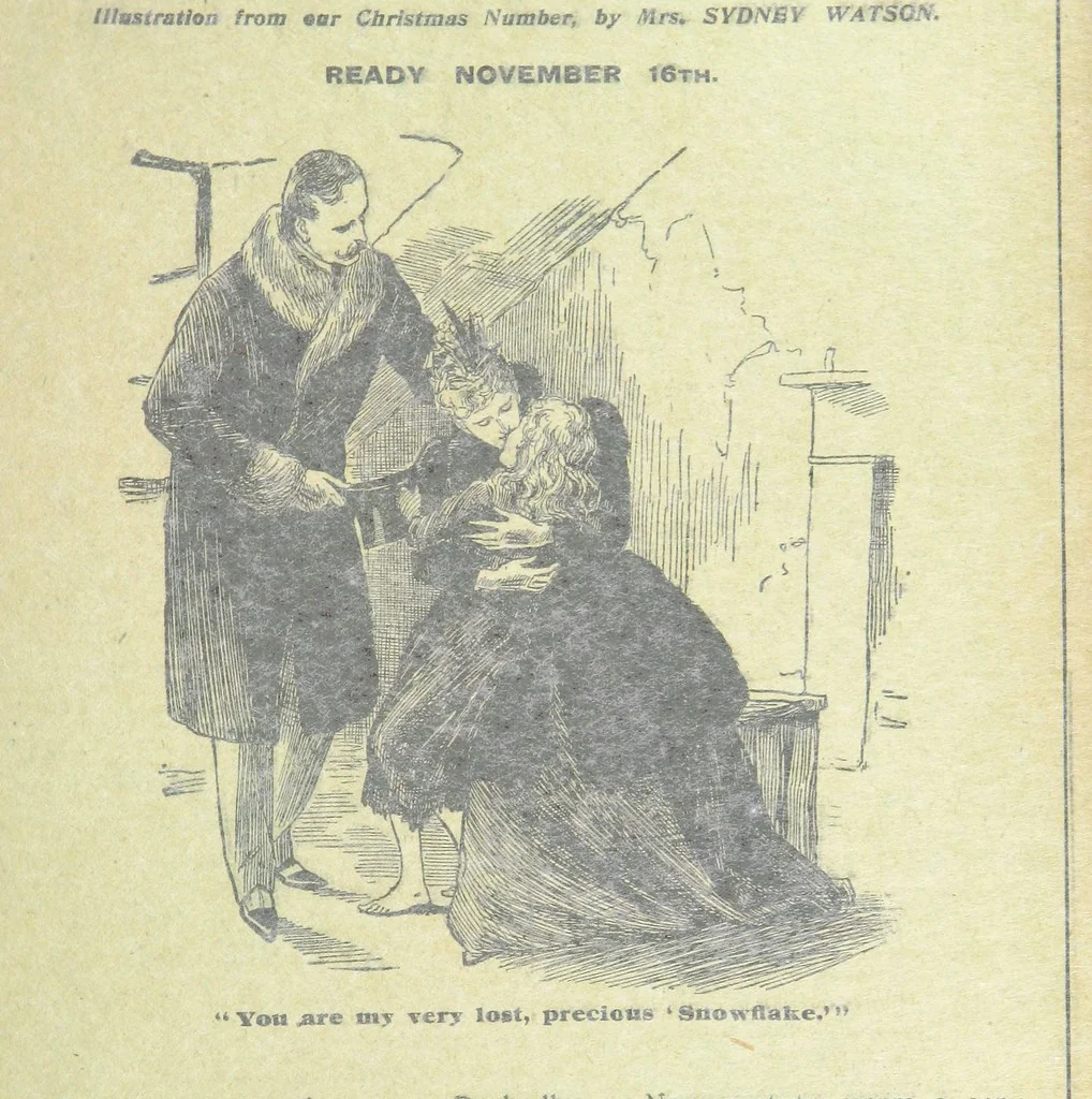 An illustration from Thrilling Life Stories for the Masses, 1892, leaf 145