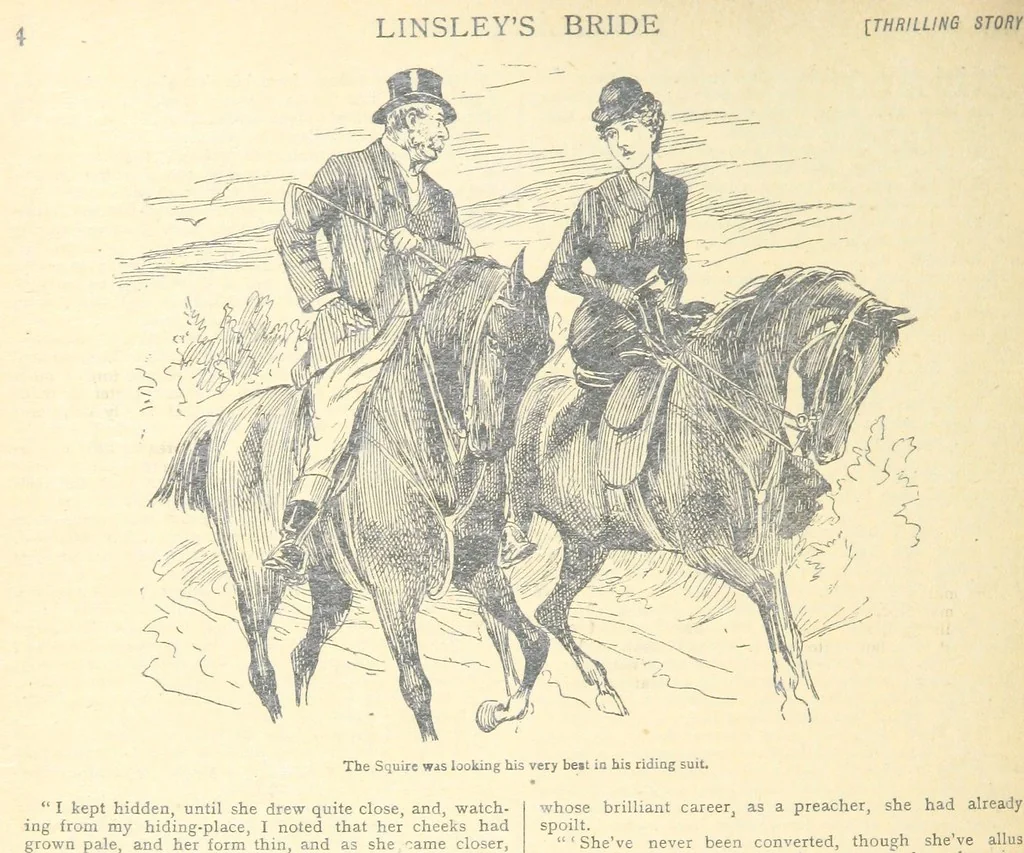 An illustration from Thrilling Life Stories for the Masses, 1892, leaf 172