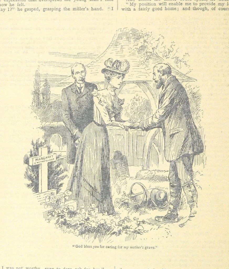 An illustration from Thrilling Life Stories for the Masses, 1892, leaf 182