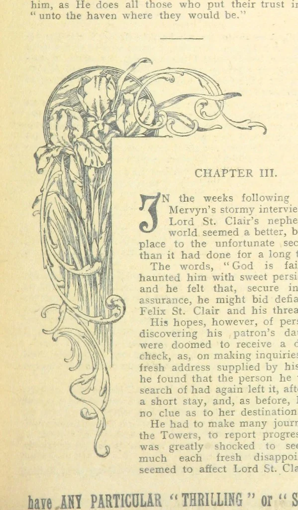 An illustration from Thrilling Life Stories for the Masses, 1892, leaf 193