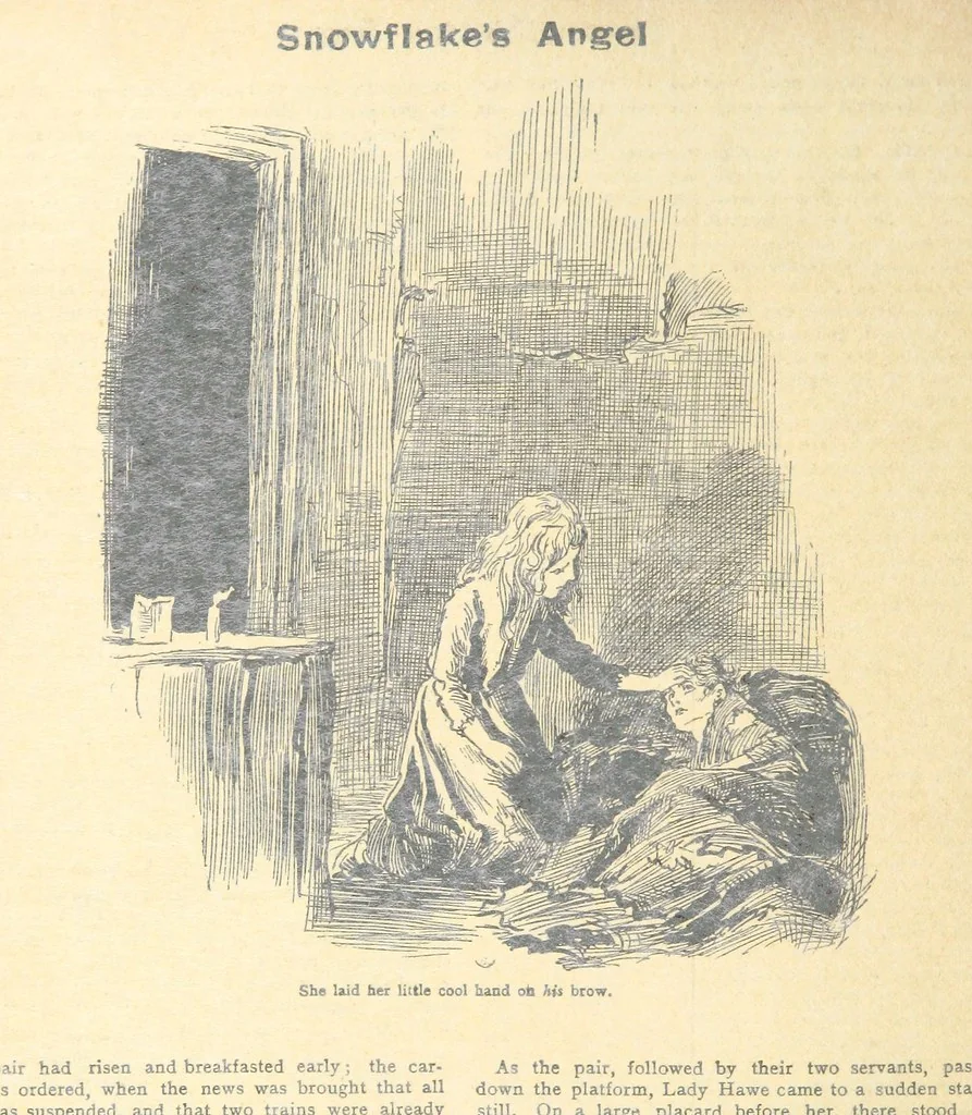 An illustration from Thrilling Life Stories for the Masses, 1892, leaf 248