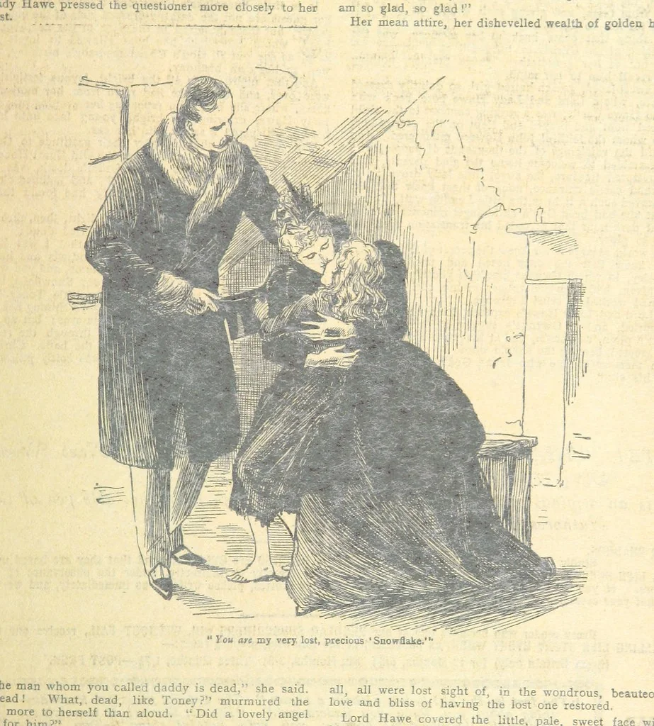 An illustration from Thrilling Life Stories for the Masses, 1892, leaf 259
