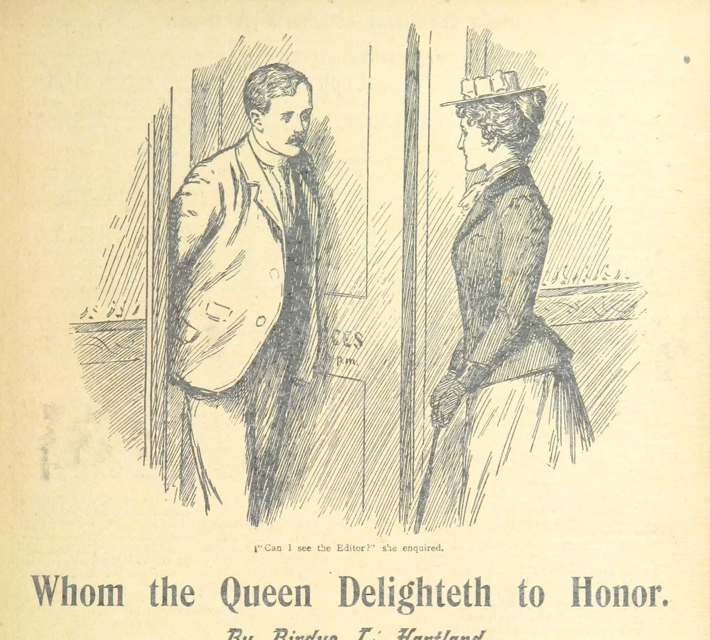 An illustration from Thrilling Life Stories for the Masses, 1892, leaf 29