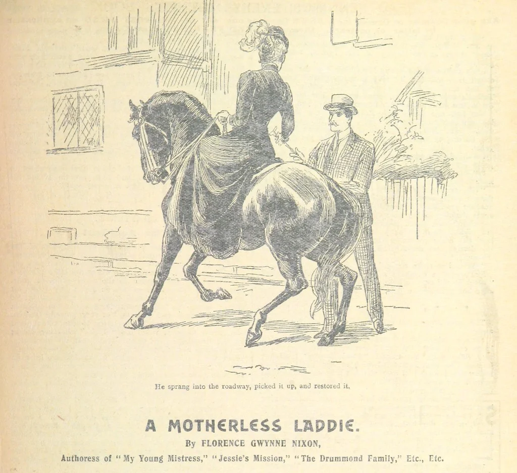 An illustration from Thrilling Life Stories for the Masses, 1892, leaf 305