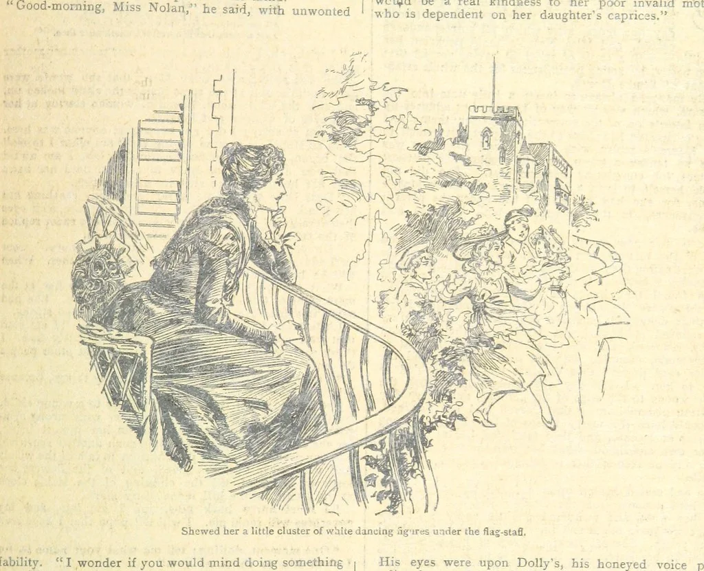 An illustration from Thrilling Life Stories for the Masses, 1892, leaf 335