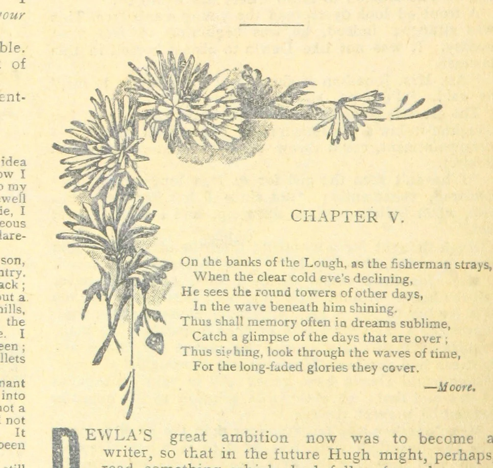 An illustration from Thrilling Life Stories for the Masses, 1892, leaf 34