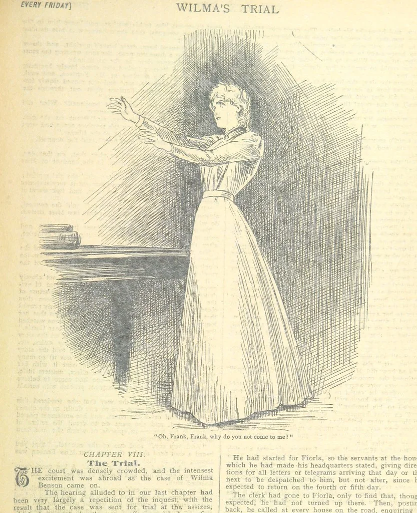 An illustration from Thrilling Life Stories for the Masses, 1892, leaf 375